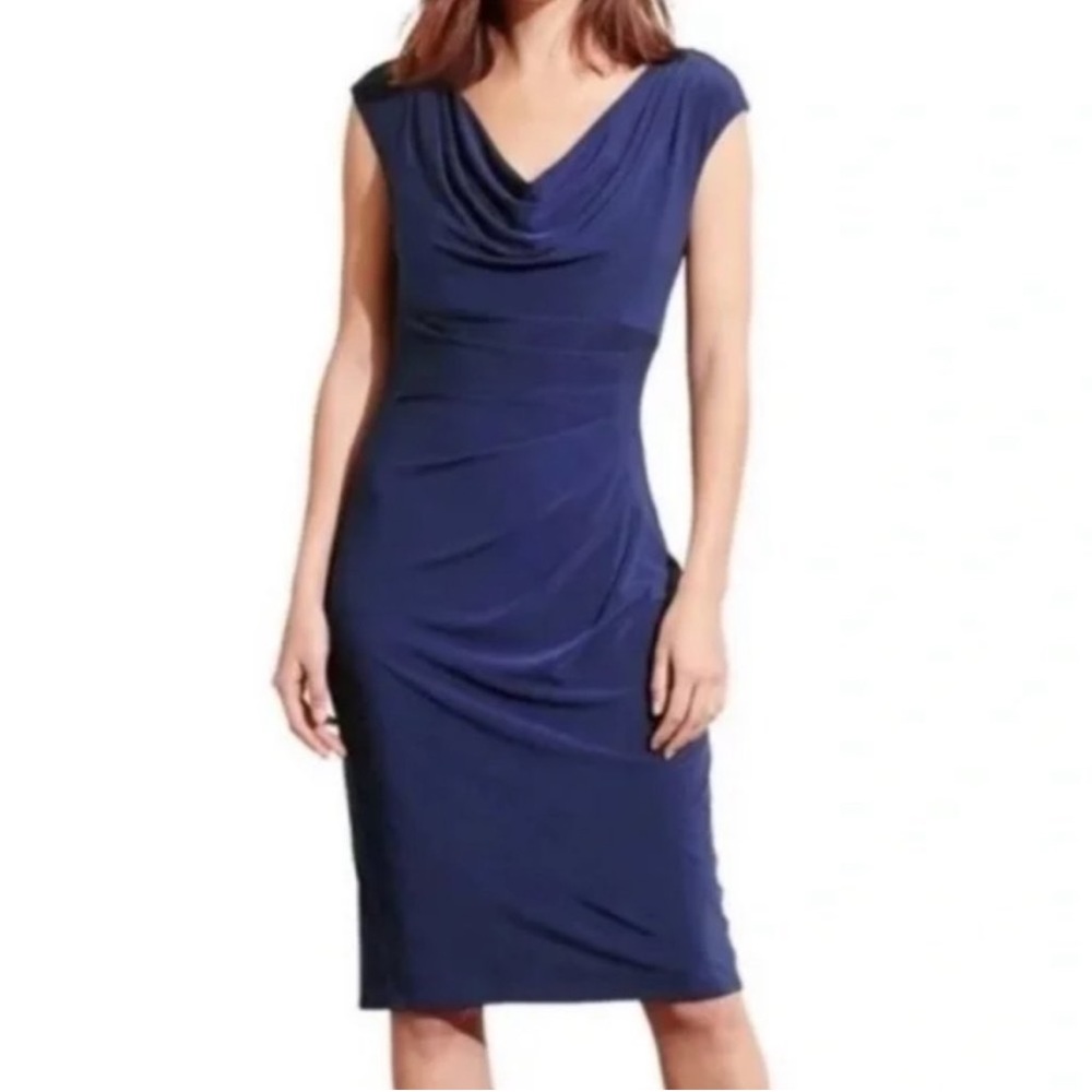 Ralph Lauren Cowl Neck Sheath Dress